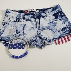 GRANE ACID WASH DESTROYED SHORTS